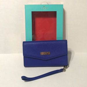 Kate Spade Blue Wristlet Phone Case Wallet